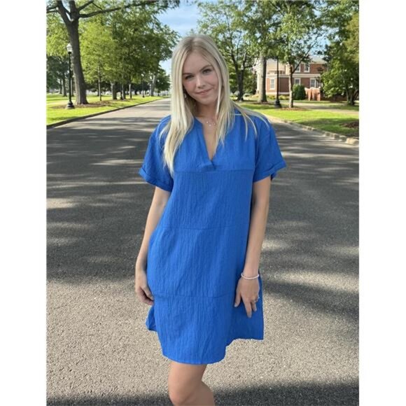 Women's Cover Up Short Sleeve Bathing Suit Cover Ups V Neck Beach - Picture 2 of 6